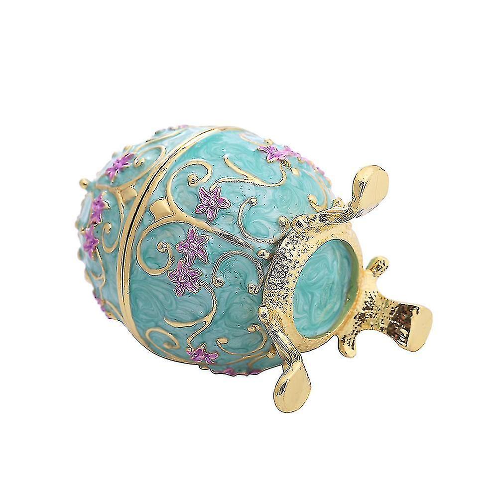 Waltz&F Hand Painted Enamel Giraffe Mother & Child Trinket Box - Hinged Jewelry Box, Unique Home Decor