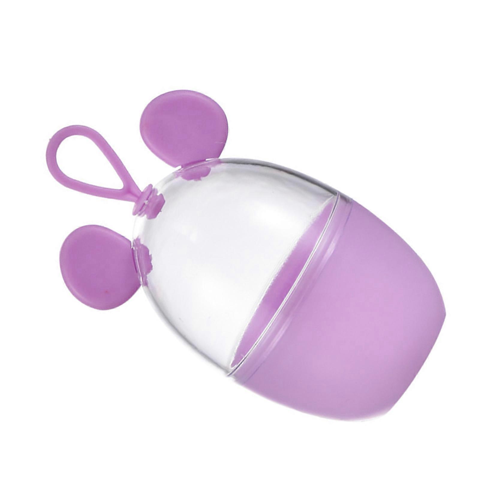 Maquiagem Sponge Holder Box Cartoon em forma de Dustproof Beleza Make Up Blender Case com corda suspensa roxo