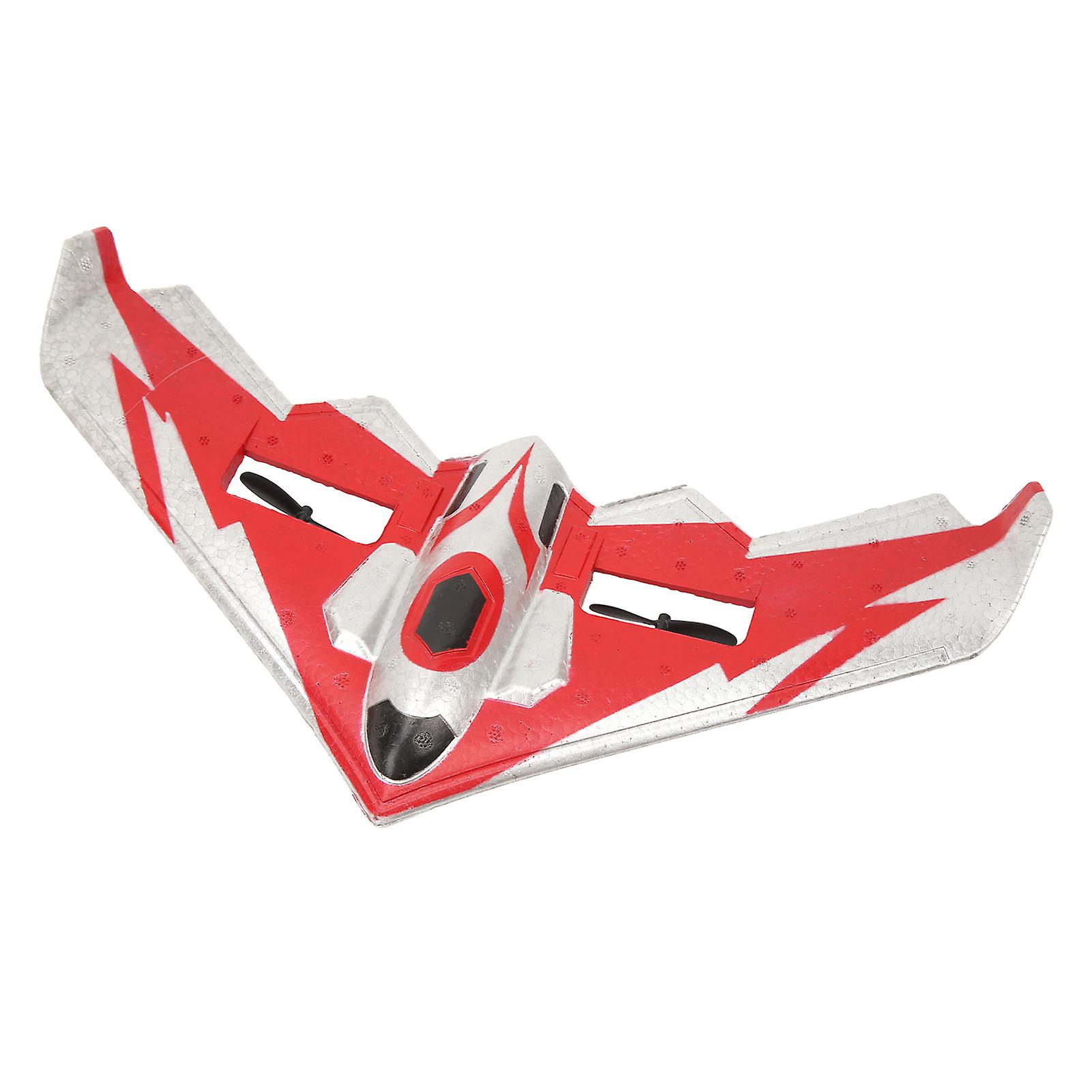 RC Plane Kit Glider 33.5cm EPP Foam Airplane with LED Light Red