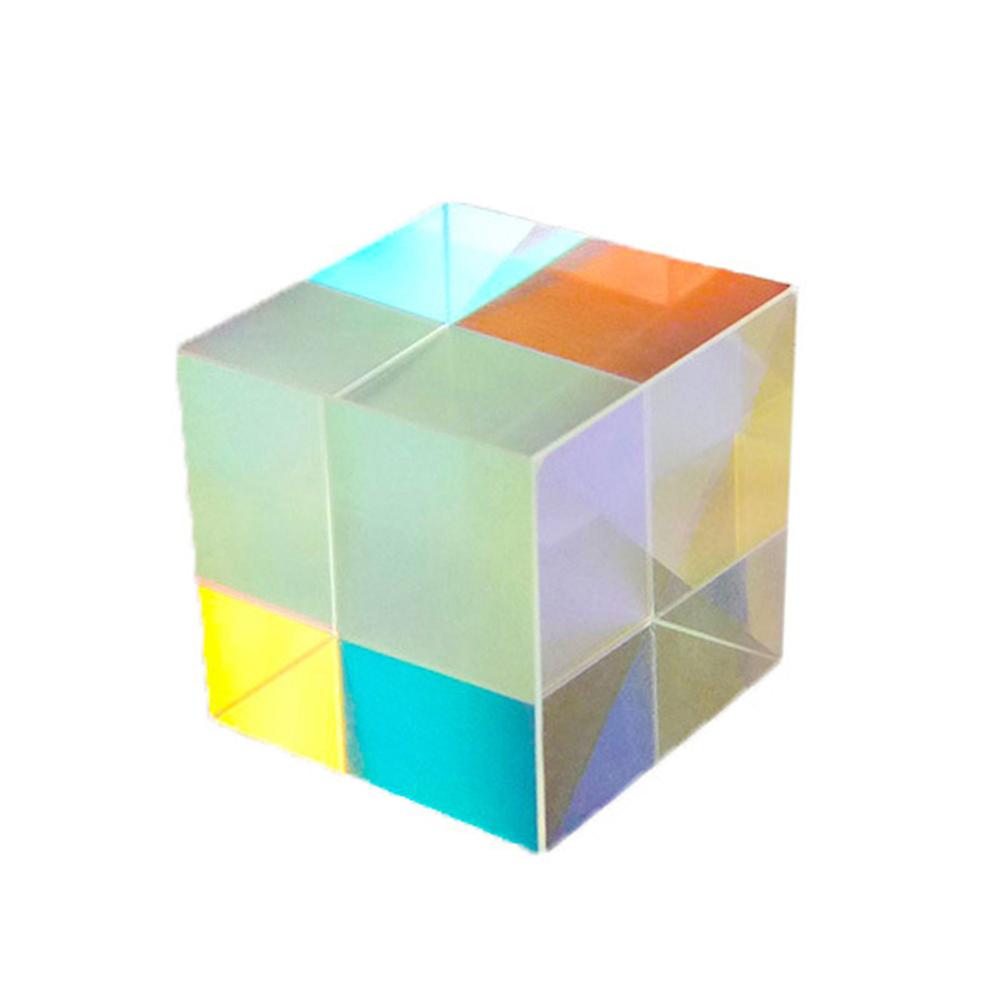 Colored Cubes Prism 6-Sided Bright Light Combine Cubes Prism Beam Splitting Optical Experiment Photo