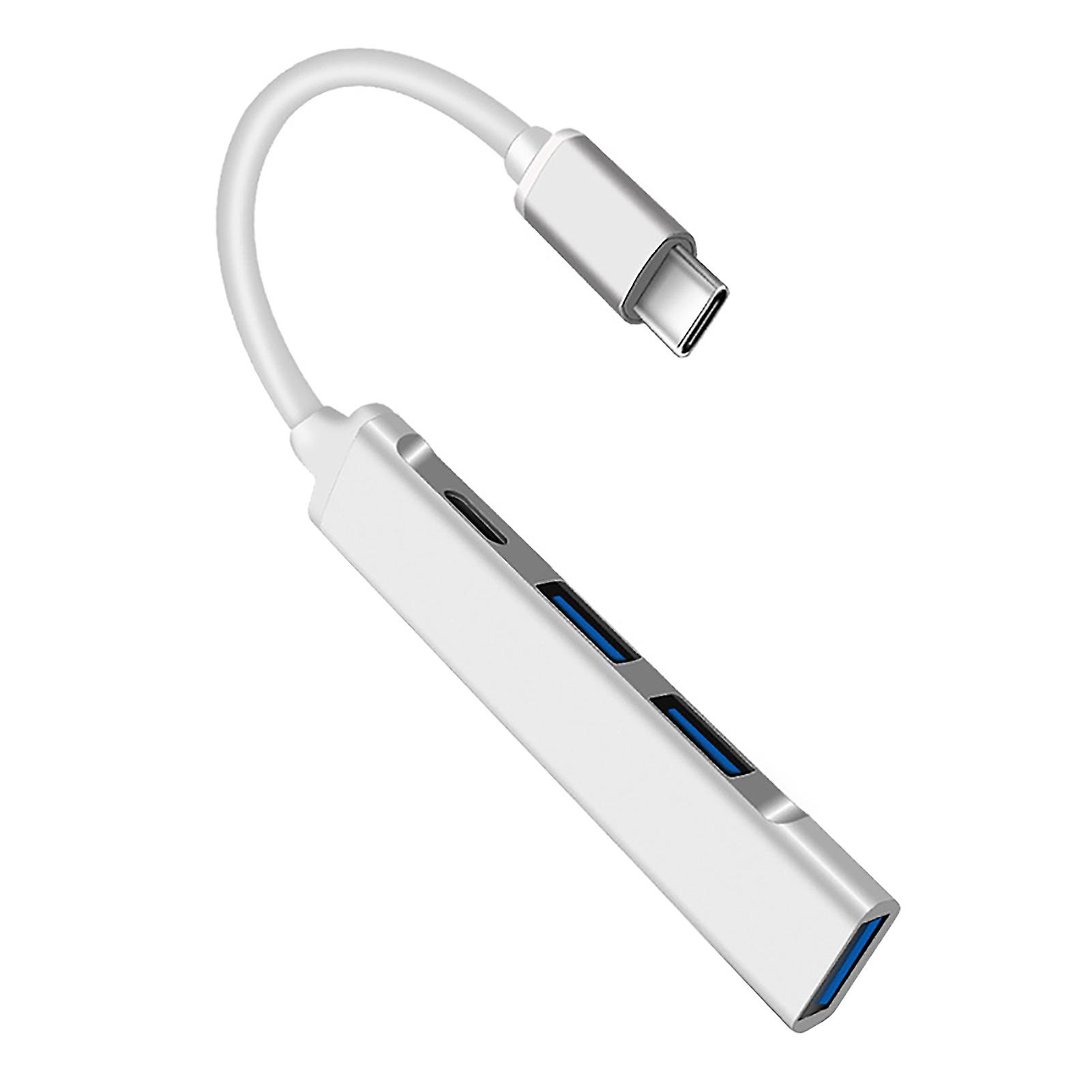 Docking Station Mini Plug and Play High Strength Aluminium Alloy 4 in 1 USB/Type-C Hub for Computer