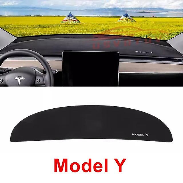 Anti-UV Dashboard Cover For Tesla Model 3 Y S Highland 2024 2023 2022 Center Console Accessories Dash Mat Protector Pad Sunshade