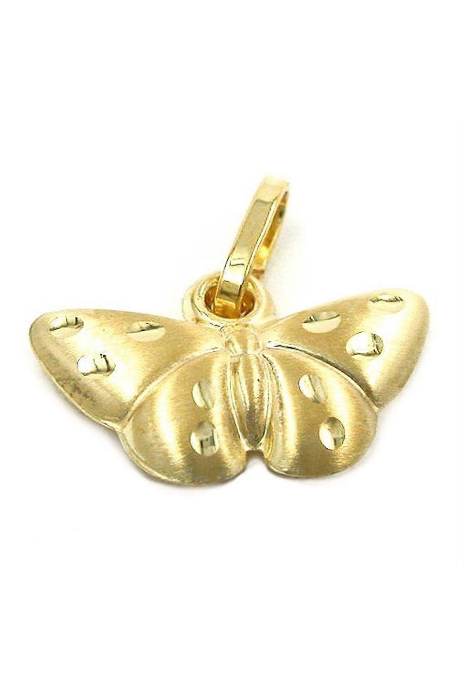 Pendant Butterfly Matt 9k Gold - Gl430636
