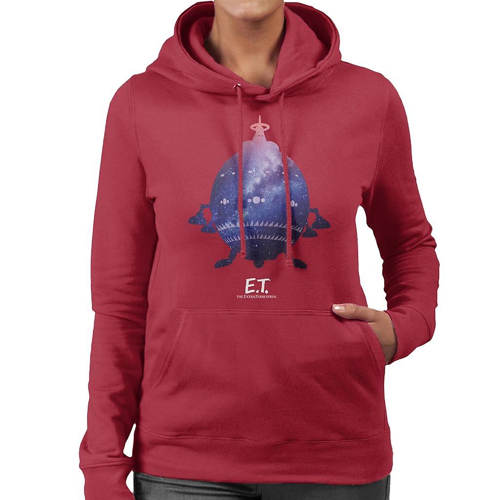 E.T. Spacecraft Galactic Silhouette Women's Hooded Sweatshirt