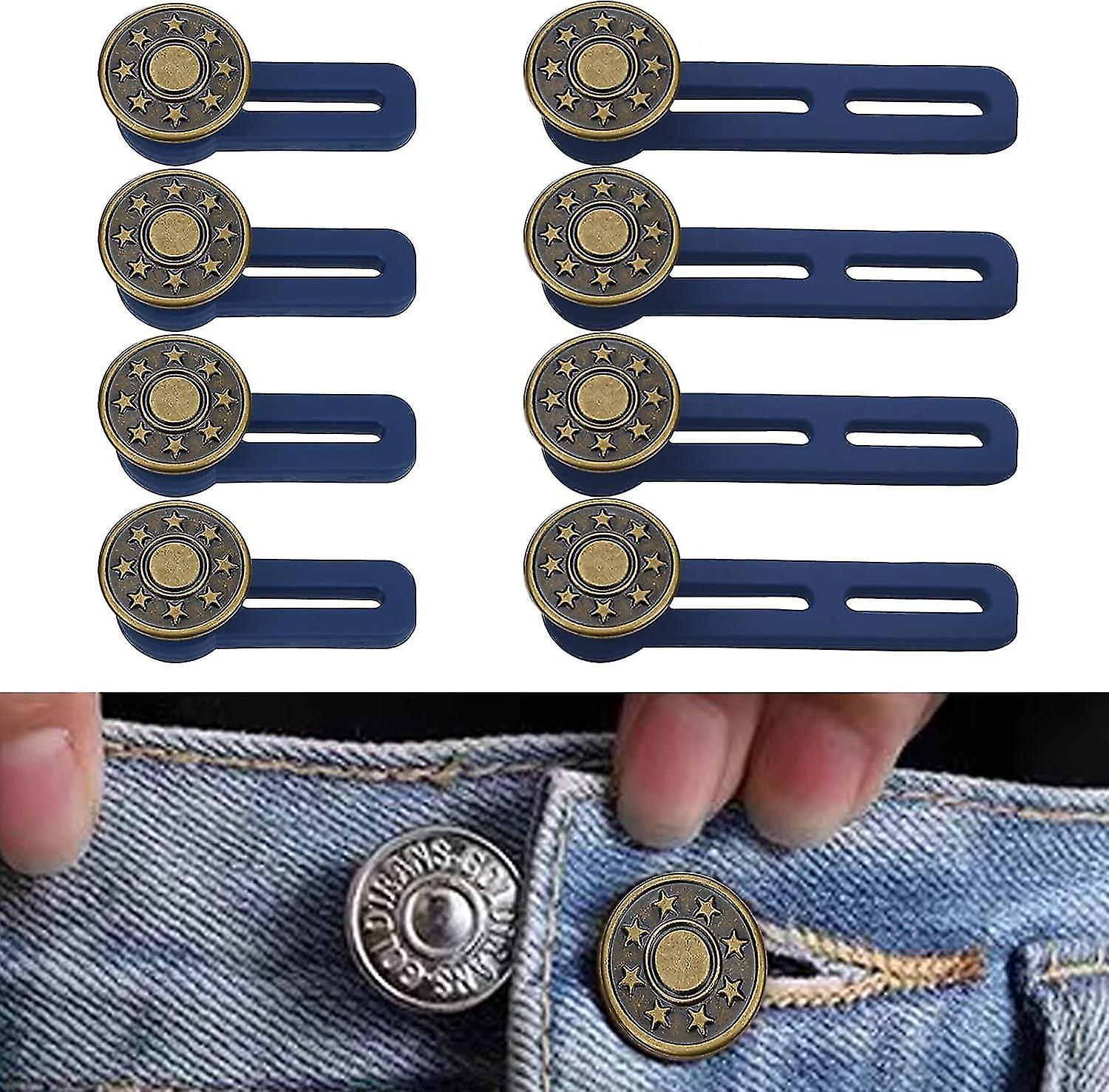 8PCS Button Extender for Trousers, Pants Waist Extender Adjustable, Button Waist Extender