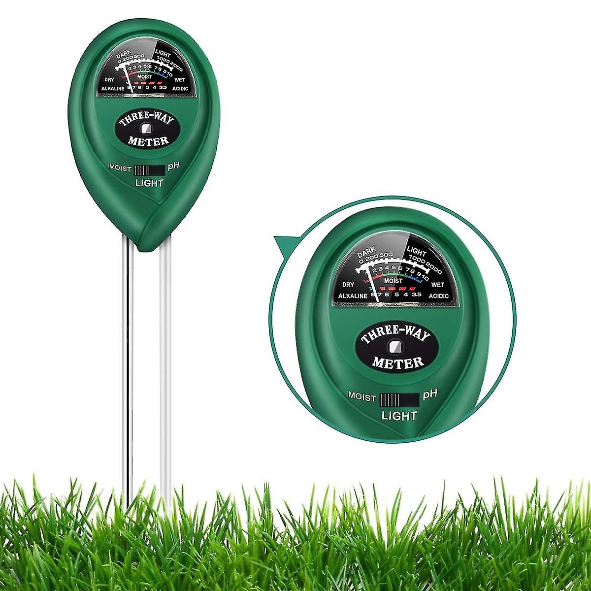Soil Ph Meter 3-in-1 Soil Tester Soil Ph Tester Digital Plant Soil Testing Kit With Moisture/light/p