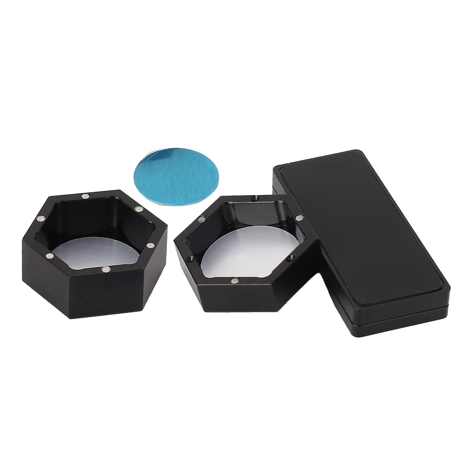 Mini Portable Magnetic Billiard Cue Chalk Case Black Billiard Cue Hex Chalk Box Billiard Cue Chalk Holder