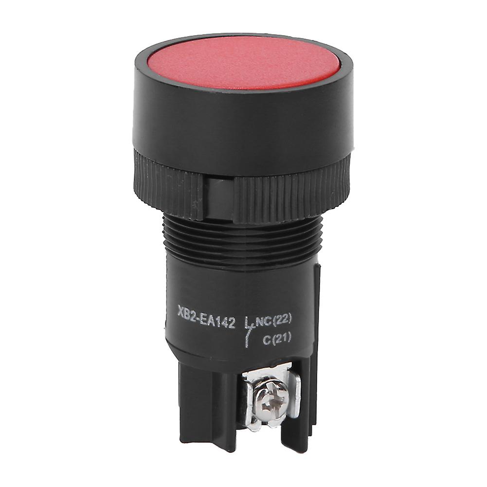 10PCs Plastic XB2 Flat Head Reset Control Button Switch 22mm for Switching CircuitRed EA142