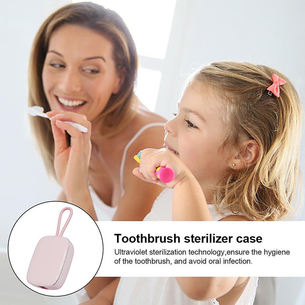 Tragbarer Zahnbürstenhalter für unterwegs, UV-Zahnbürstendesinfektionsbox, USB-Aufladung
