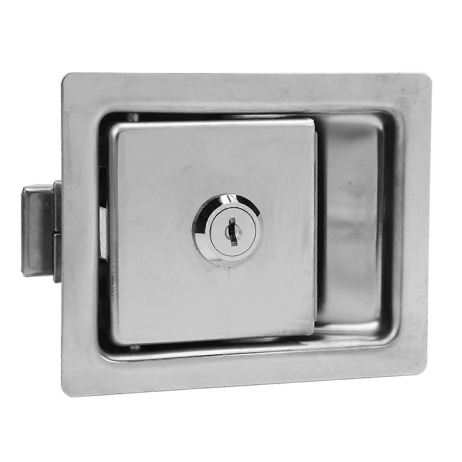 Toolbox Latch Stainless Steel Flush Mount Tool Box Latch Paddle Lock with 2 Keys for RVs Trucks 