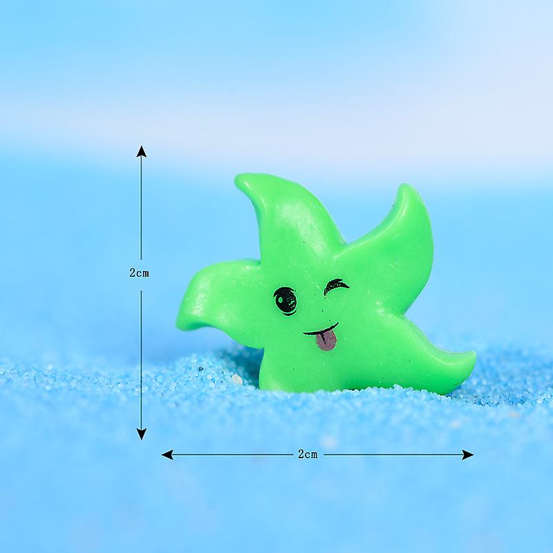 20 قطع ملونة المحيط ستار نجم البحر زخرفة البسيطة الحرف الصغيرة المناظر الطبيعية المنمنمات الجنية حديقة ديكور اكسسوارات خزان الأسماك