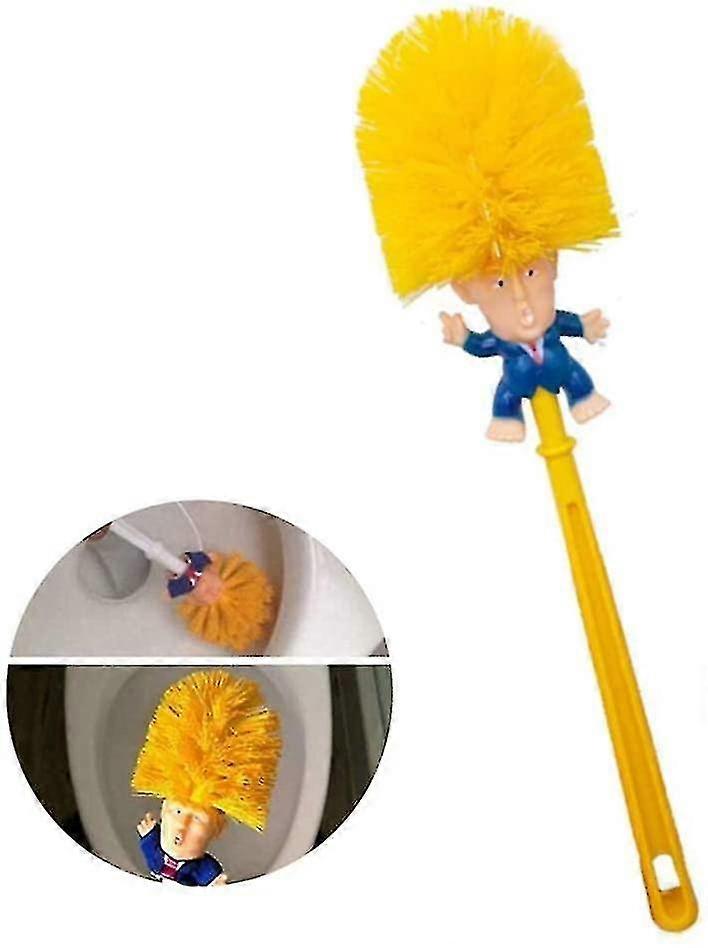 Cepillo de inodoro de lujo para el baño amarillo naranja