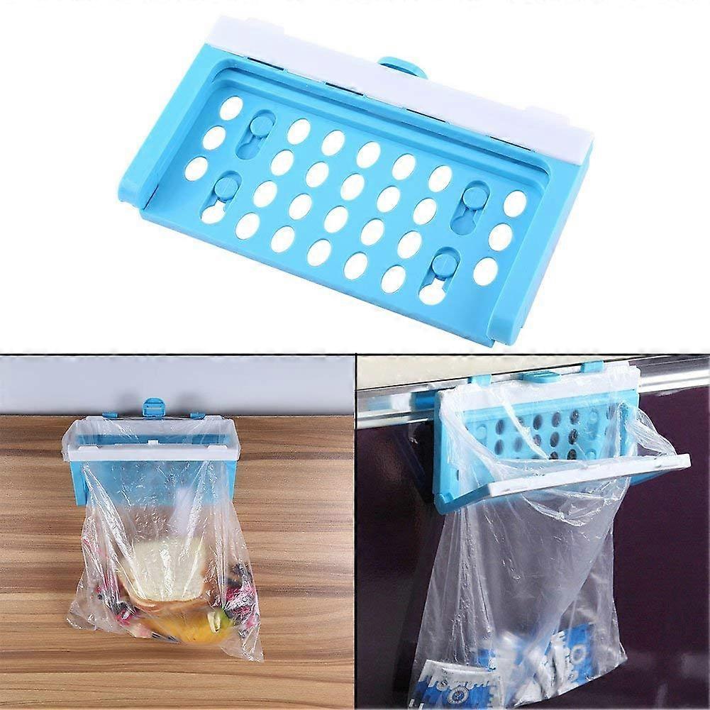 Plastic Trash Bag, Foldable Garbage Bag Rack Hanging Trash Can Holder Waste Storage Bin Kitchen Gadgets