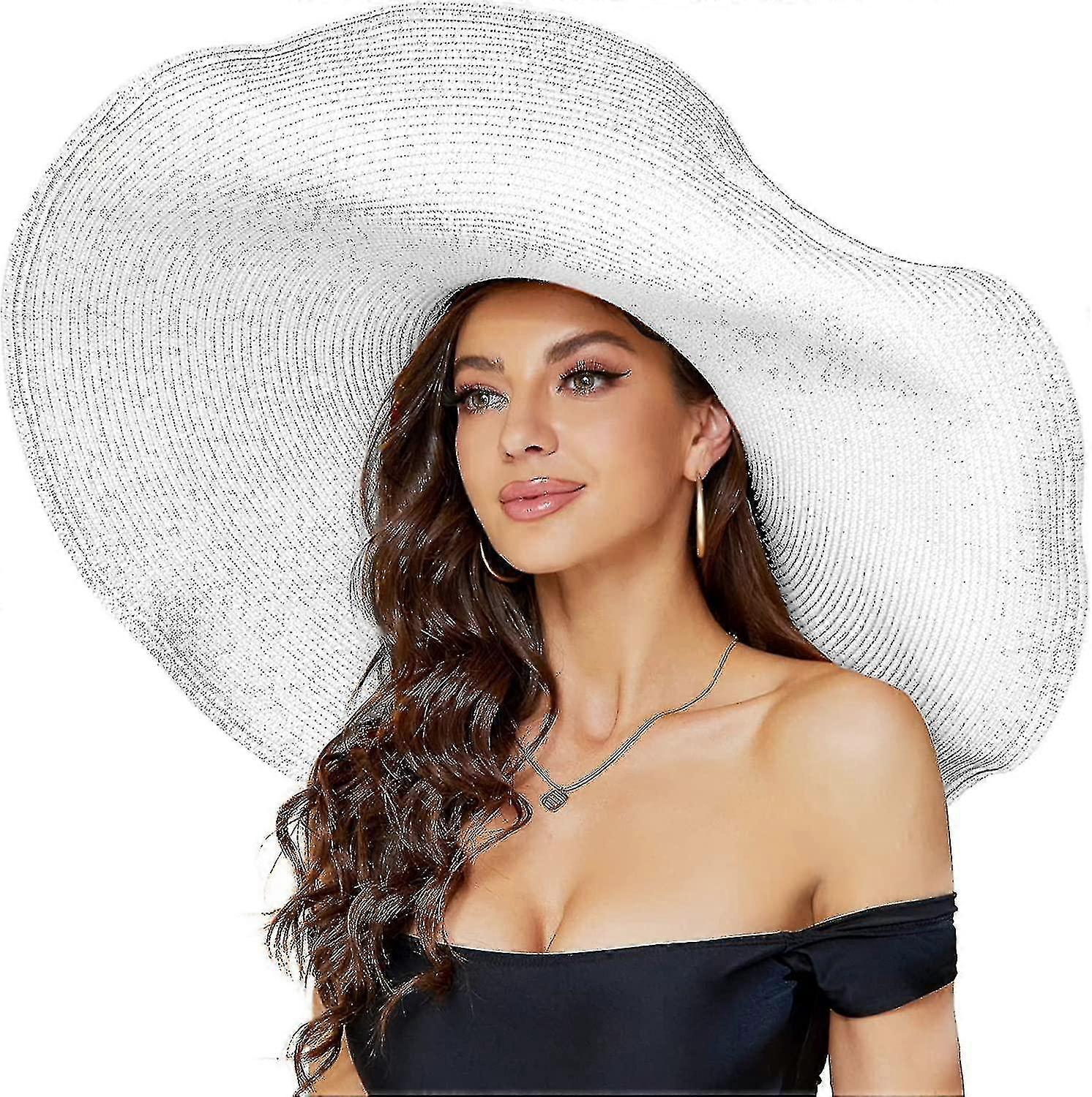 Oversized Beach Straw Hat Large Wide Brim Sun Hat