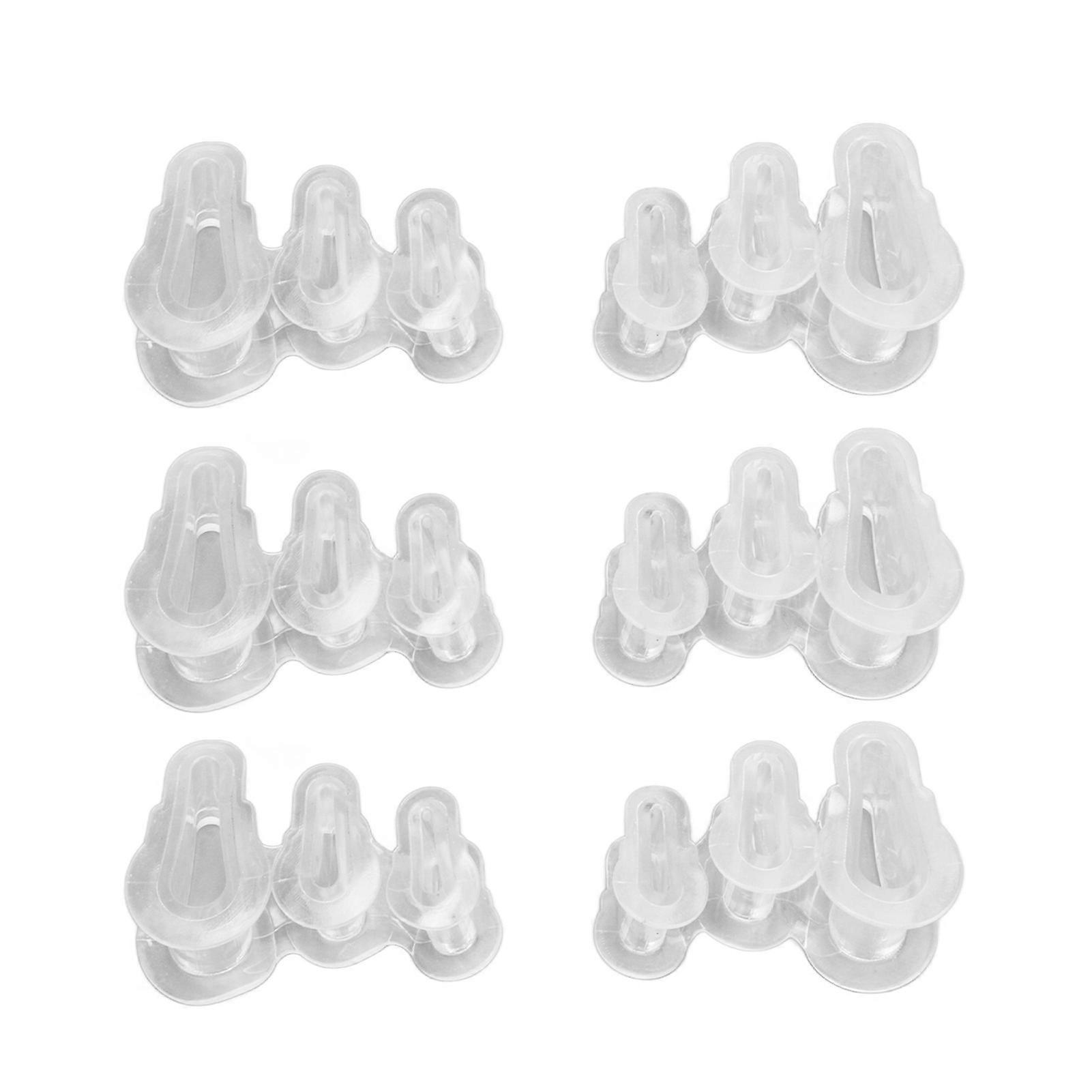 3 Pairs Hammertoe Corrector Medical Grade Silicone Soft Hammer Toe Crest Pad With 2 Separator Loops Transparent