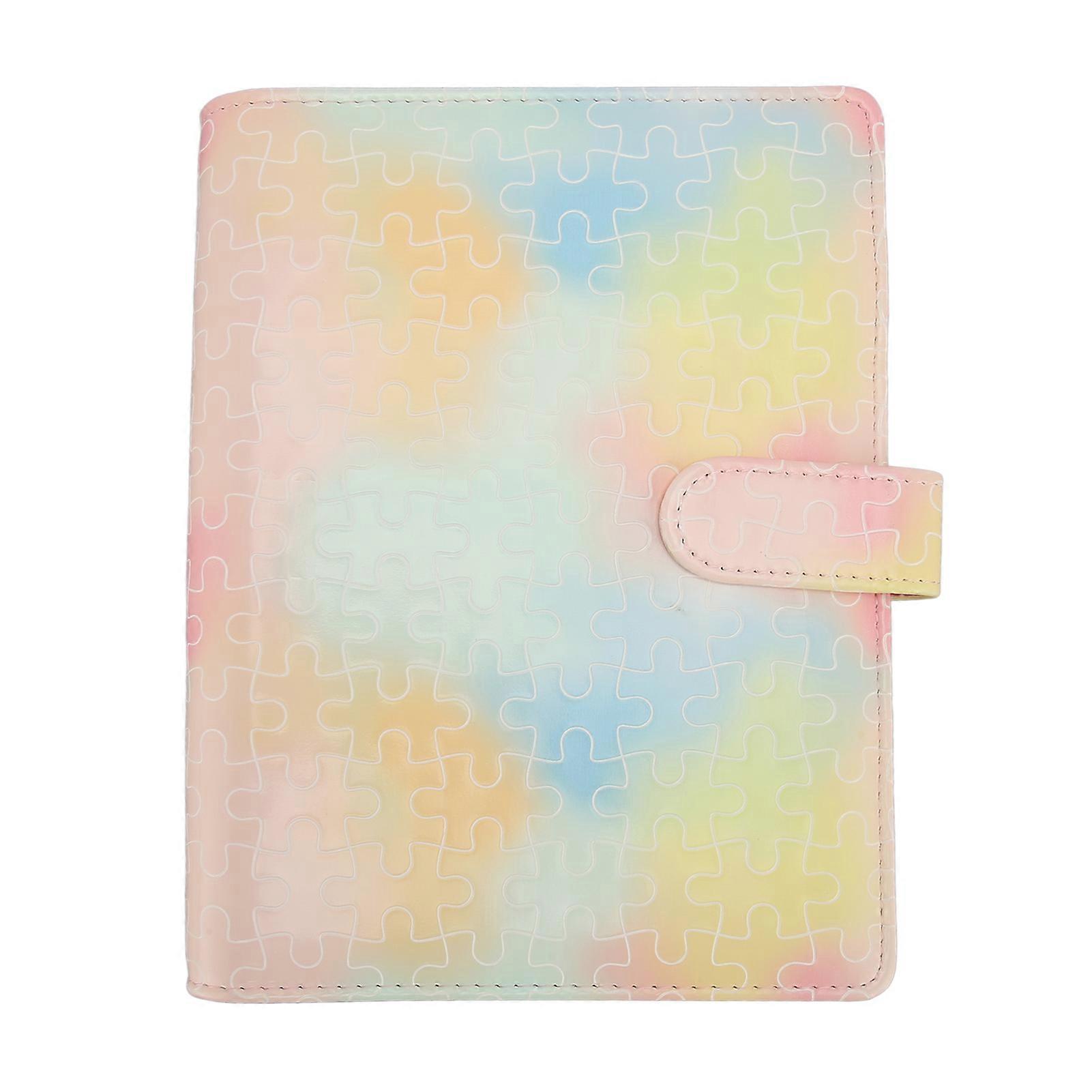 A5 Leather Notebook Binder Loose Leaf 6 Ring Binder Planner Notebook Cover with Magnetic Buckle Closure for A5 Filler Paper