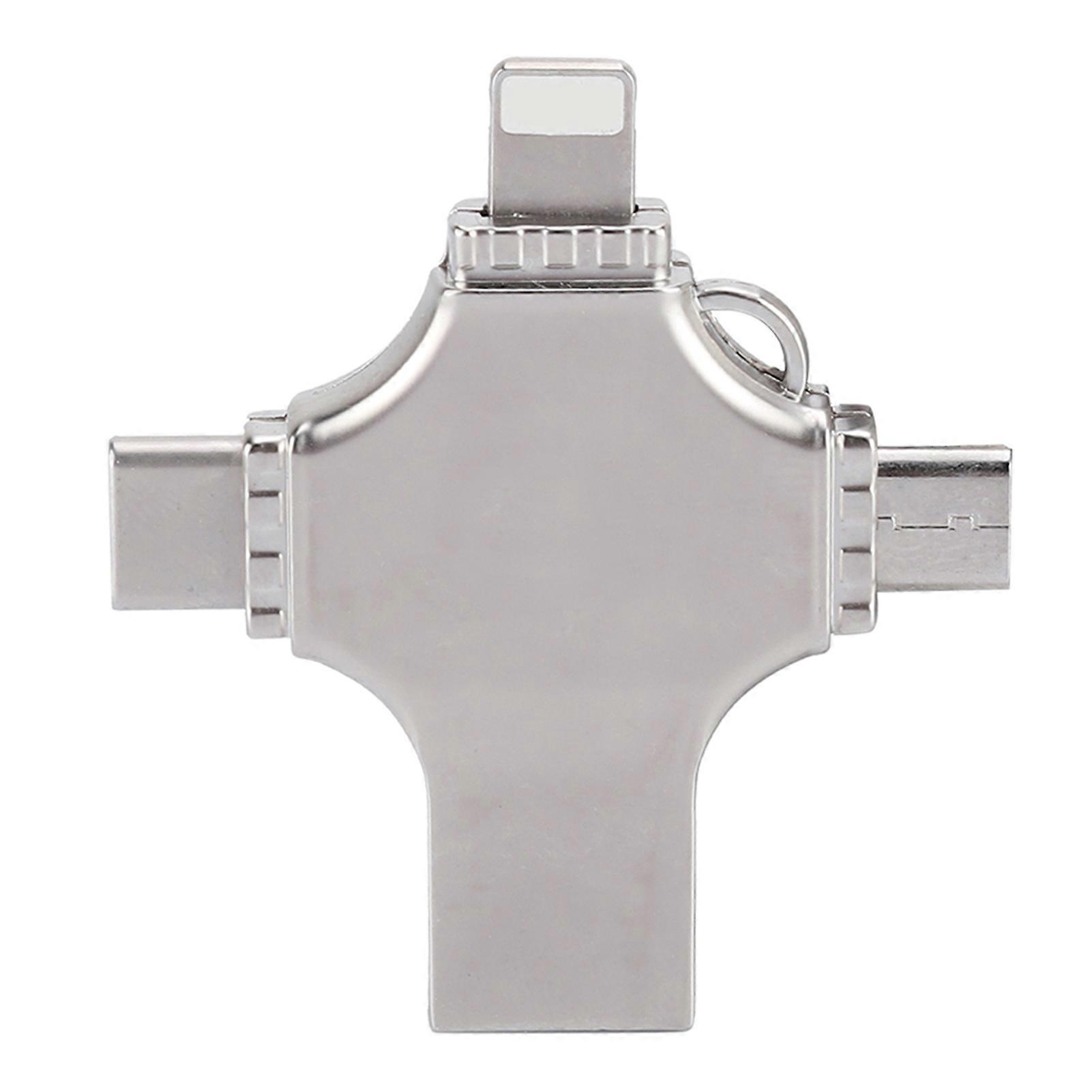 128G Portable 4-in-1 Mini Computer U Disk Large Capacity USB Flash Drive for Apple Interface