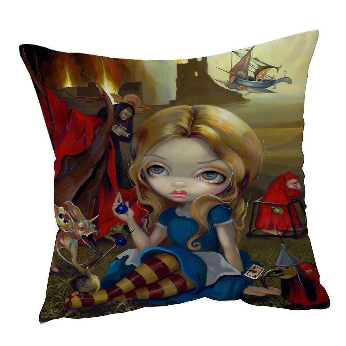 Alice and the Bosch Monsters Cushion Cover