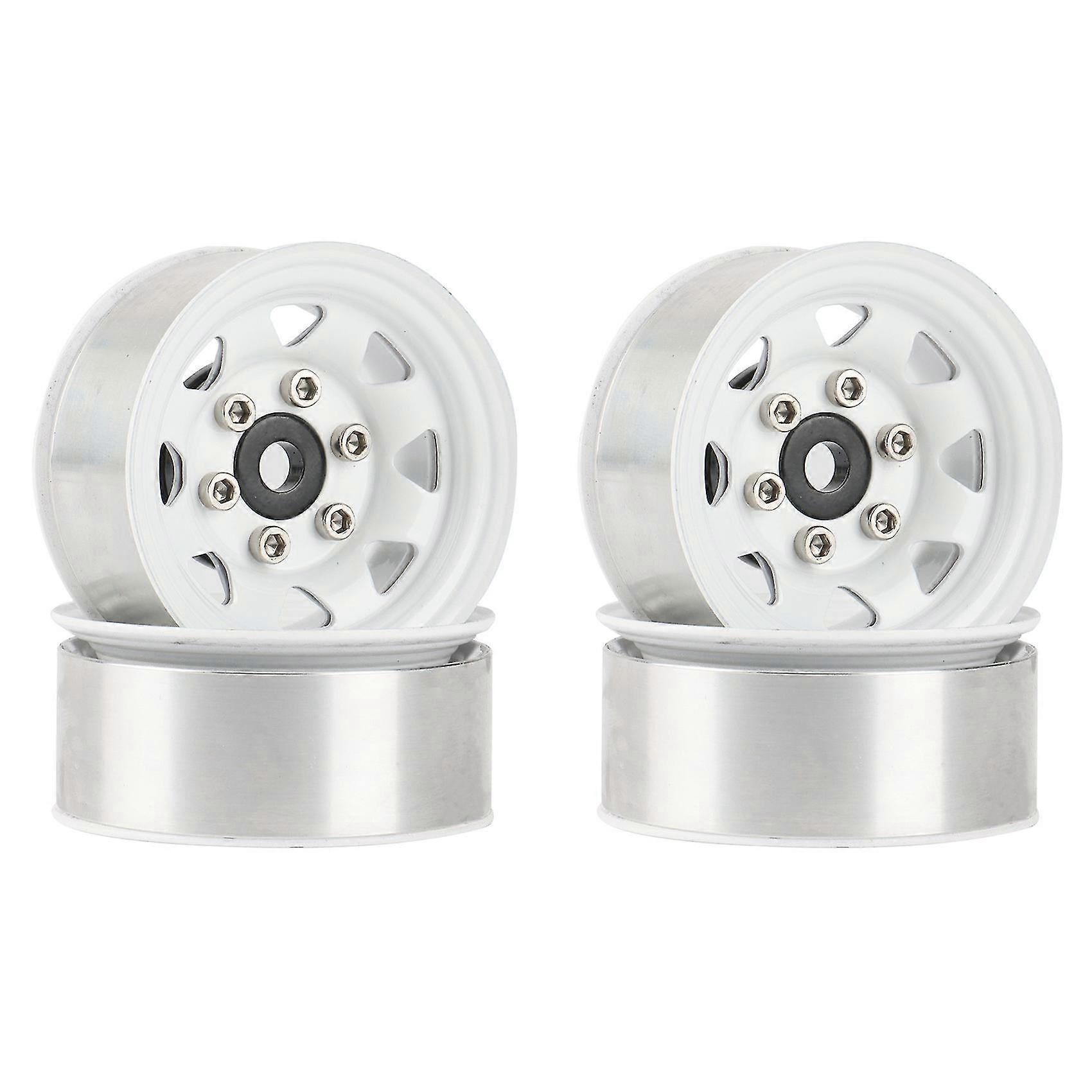 4pcs 1.55 Metal Beadlock Wheel Rim Hub For 1/10 Rc Crawler Car Axial Jr 90069 D90 Cc01 Lc70 ,1