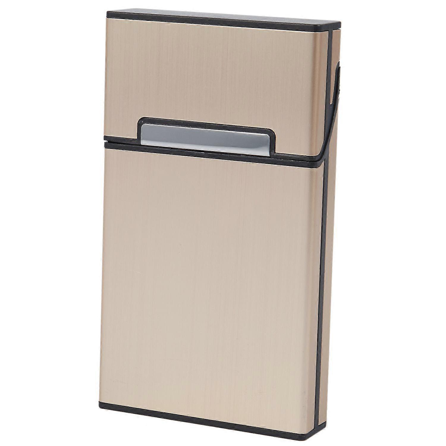 جديد رقيقة جدا أزياء الأنابيب شخصية السجائر حالة سليم مربع معدني هدية مربع المرأة حامل (الذهب)