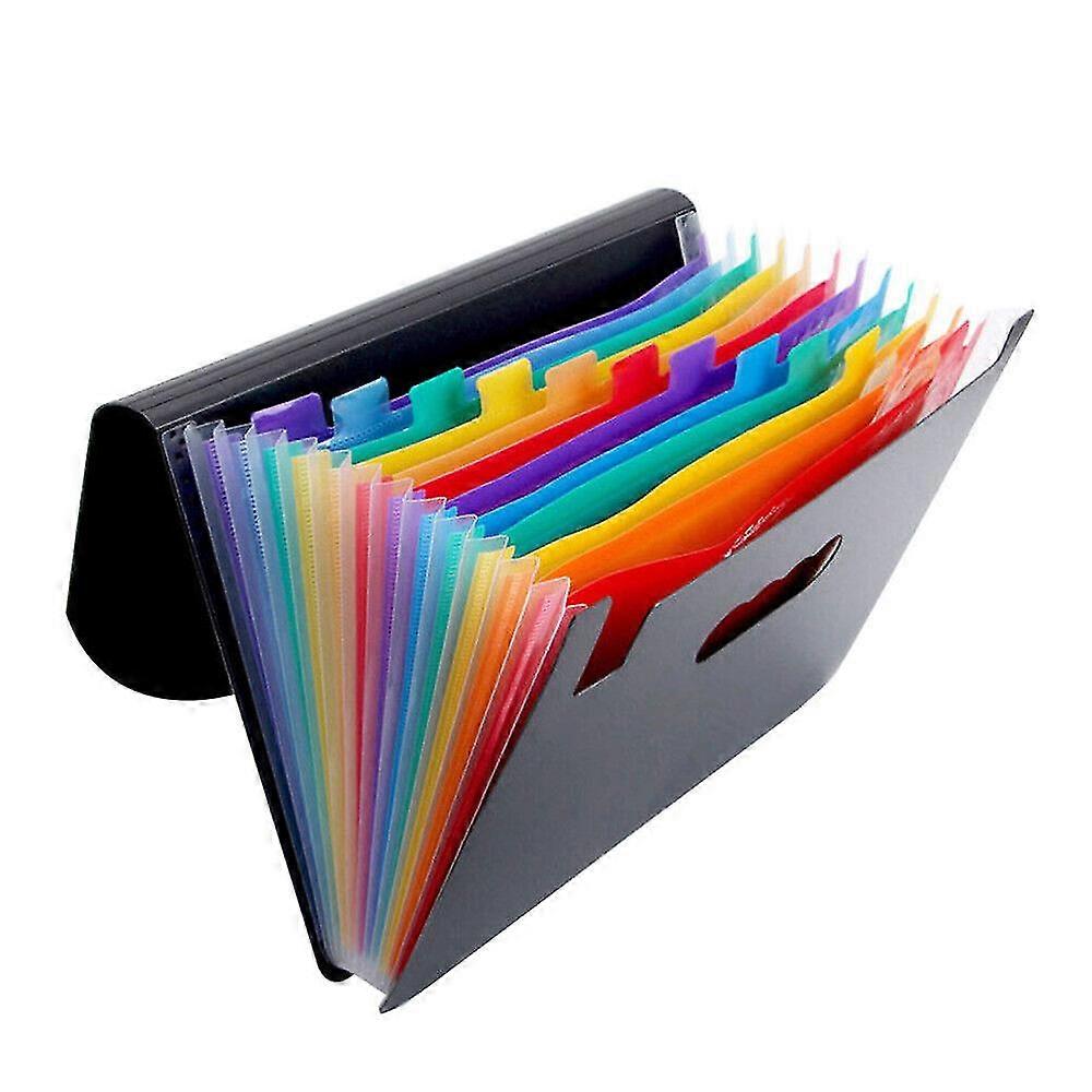 Expanding Box File A5 Expanding File Document Organizer File Folder.(black)(1pcs)