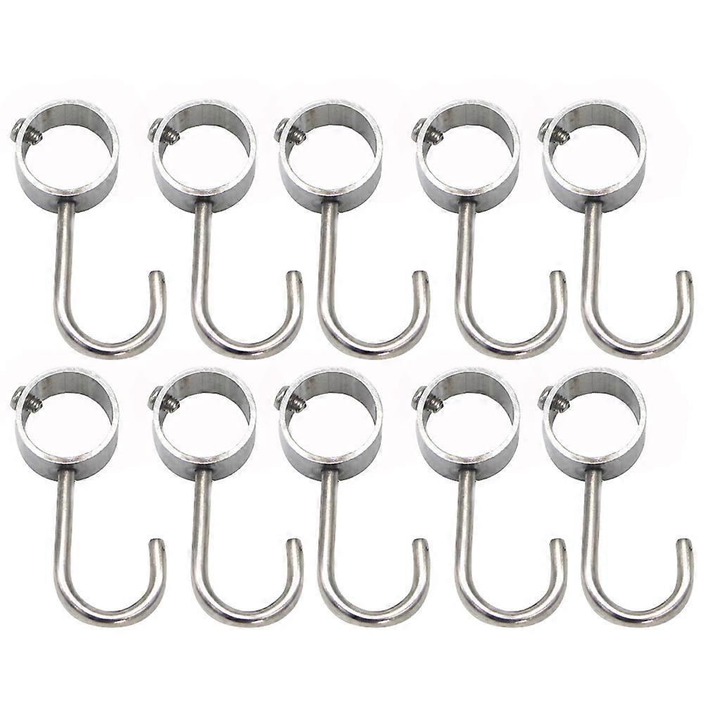 10pcs Creative Wardrobe Hooks Modern Tube Hooks Simple Hanging Rod Hooks