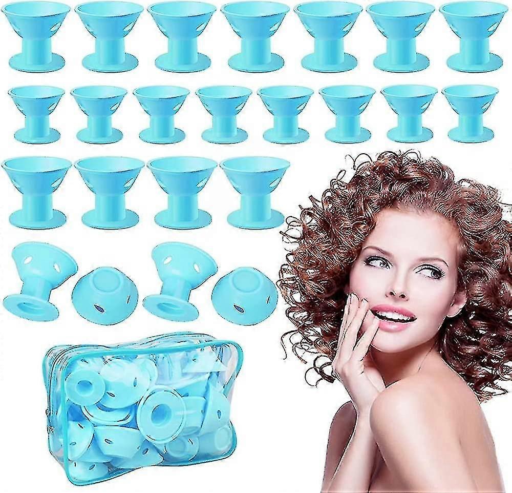 Silicone Hair Curlers, 40pcs Heilwiy Silicone Curlers Does Not Require Heating, Silicone Hair