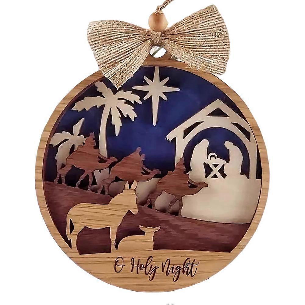 Wooden Christmas Decorations Christmas Tree Decorations Outdoor Christmas Decorations 3D Hanging De