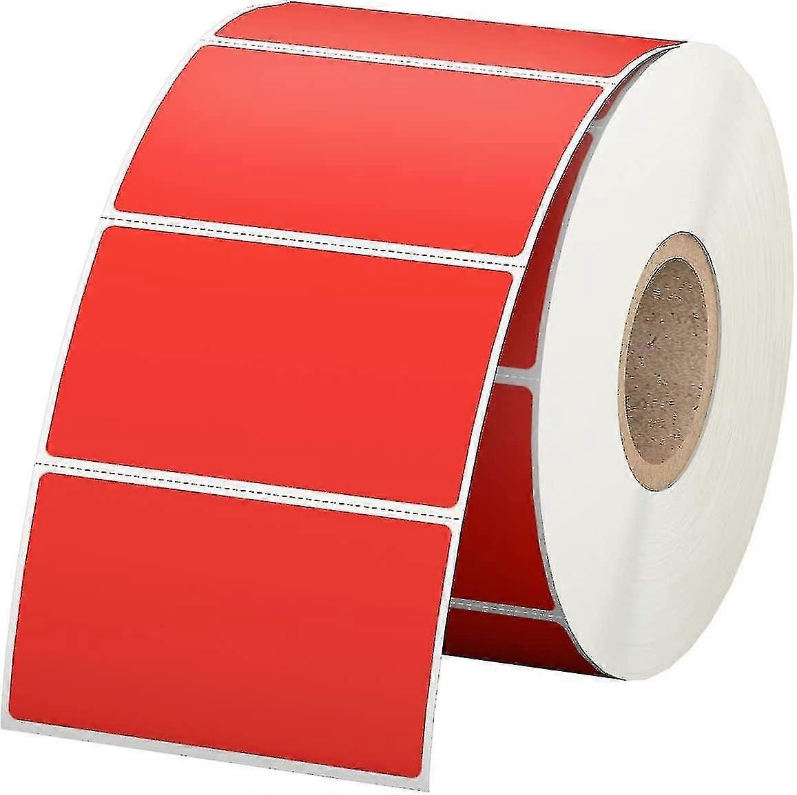 2.25" X 1.25" Red Direct Thermal Labels, Replacement For Self-adhesive Address