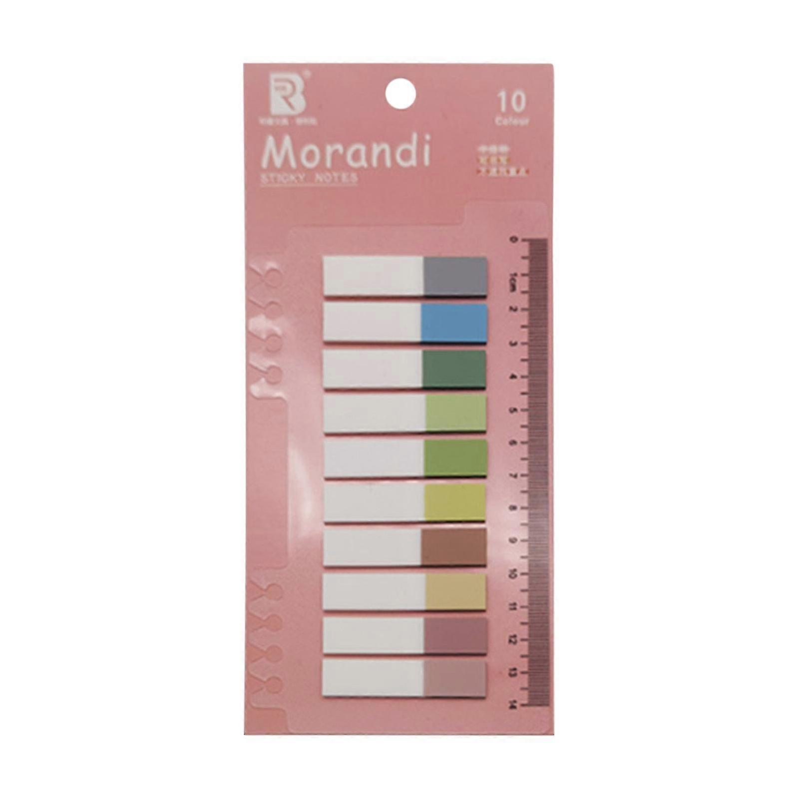 Morandi Color Transparent Pet Sticky Notes N Times Stickers Index Stickers Sticky Notes Stickers Ruler Bookmarks