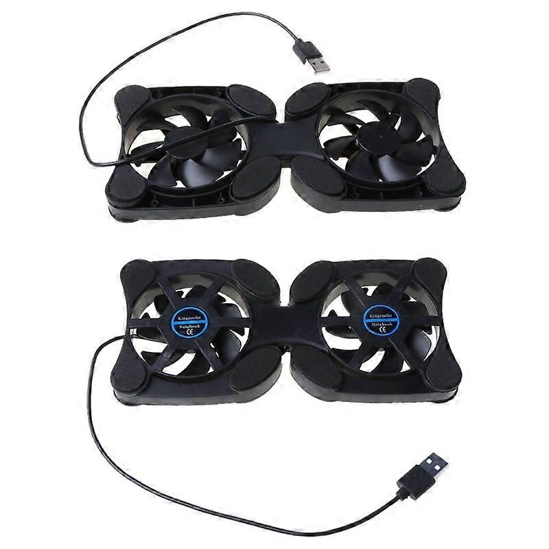 Foldable Cool Cooler Cooling USB Dual Fans Notebook Stand Fan Pad w/2 Fan for 14.1'' Laptop Notebook
