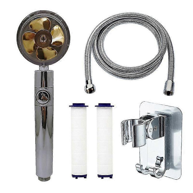 High pressure 360 rotated shower head set bathroom handheld turbocharged pressurized massage rainfall sprayer shower nozzle