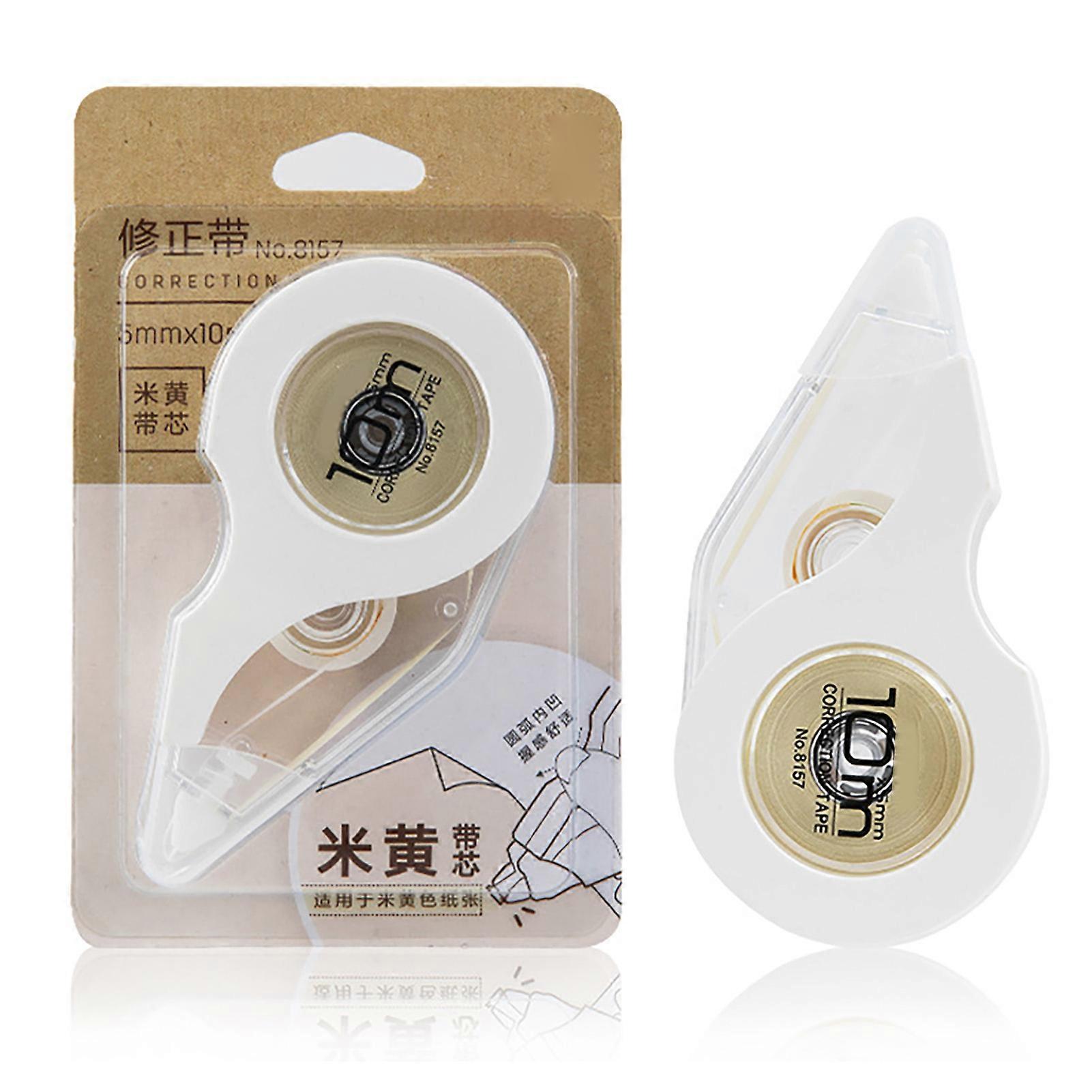 Writing Corrector Tape Large Capacity Mini Beige Correction Tape Ink Corrector Tape for Students