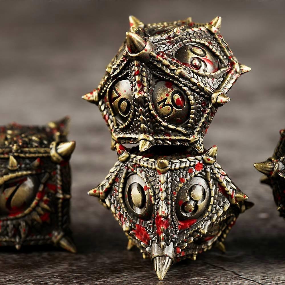 Dnd Polyhedral Metal Dragon Dice Set Zinc Alloy Dice Role Playing Dice Metal Dice D20 For Dungeons And Dragons D&d Rpg Ttrpg