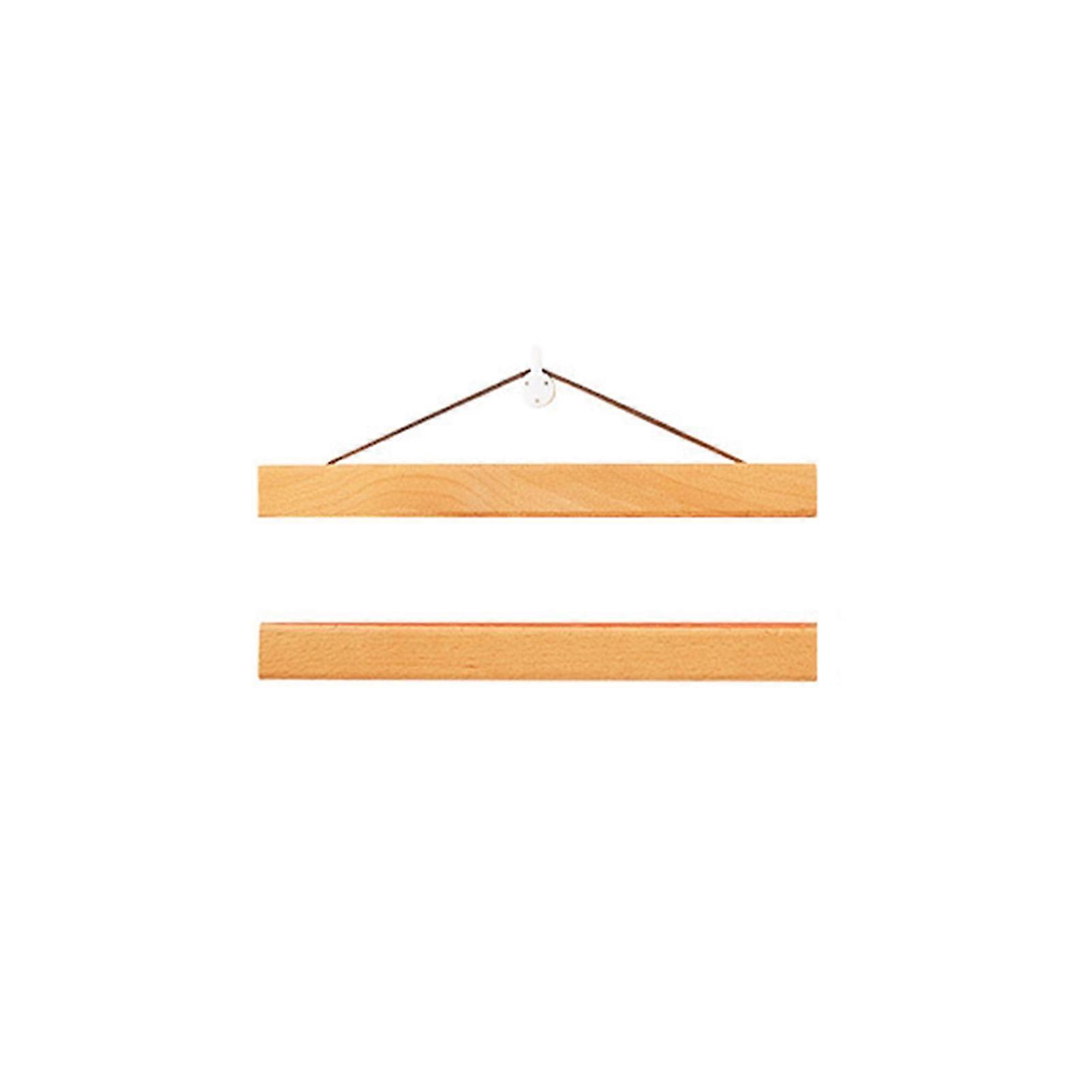 Magnet Hanging Scroll Solid Wood Wall Art Photo Frame Hanger Rack