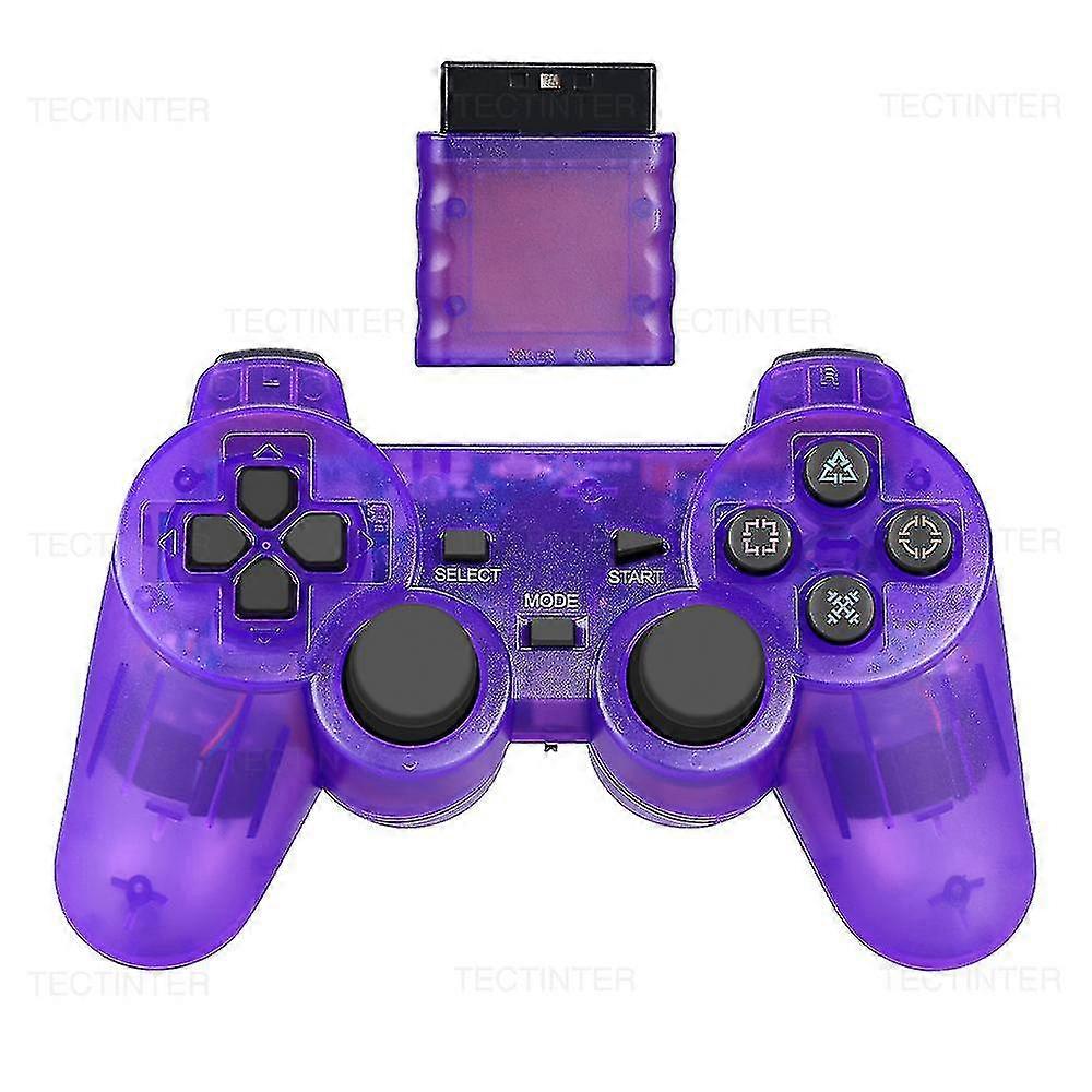 Ασύρματο χειριστήριο για Sony Playstation 2 Gamepad διπλό σοκ δόνησης για PS2/ps1 Joypad Joystick Controle USB PC κονσόλα παιχνιδιών μωβ