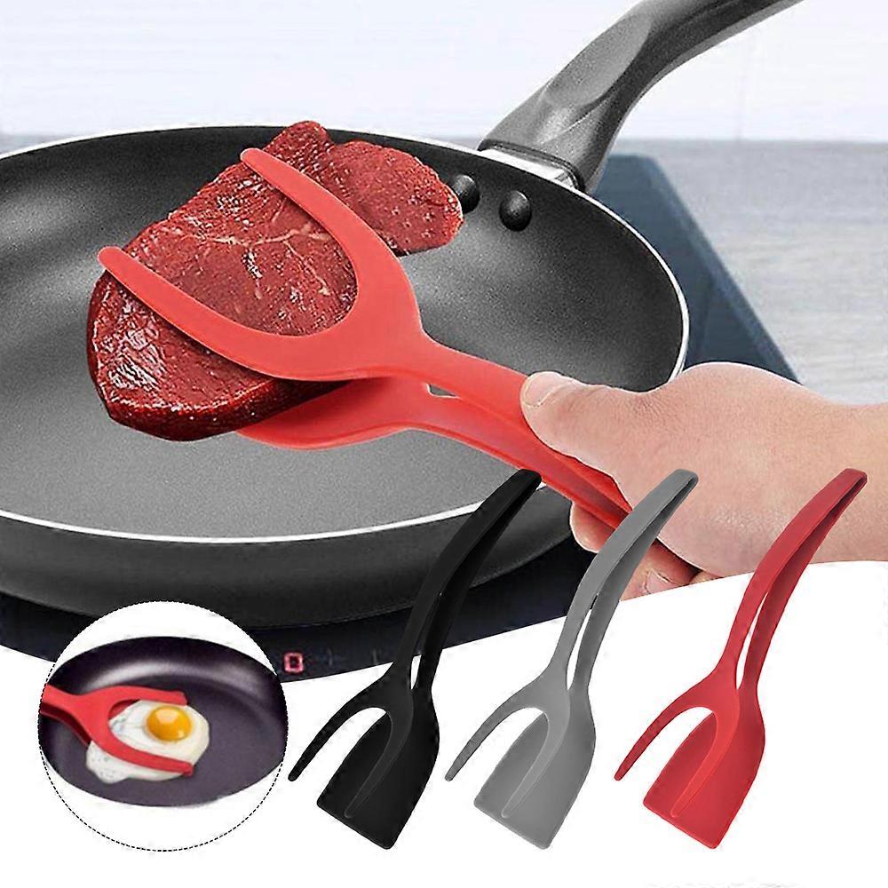 2-in-1 Spatula And Tongs Non Stick Omelette Making Clip for Home Kitchen