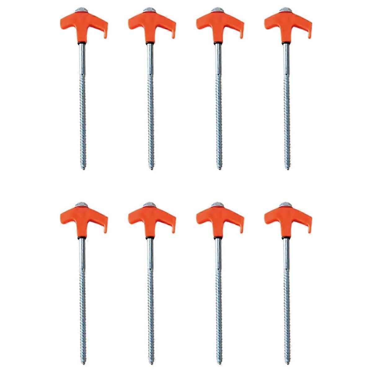 Screw in Tent Stakes - Ground Anchors Screw In, Tent Pegs Camping Stakes, Metal Threaded Tent Spike