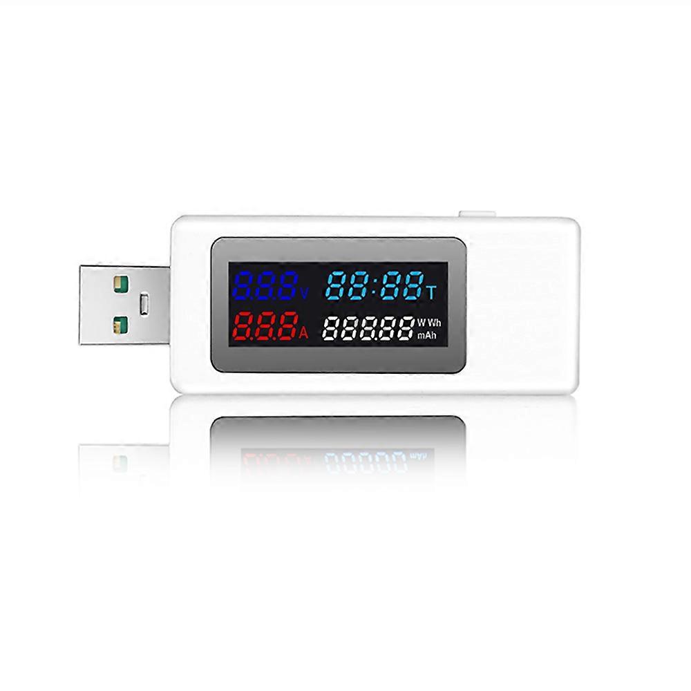 6 in 1 USB Tester DC4-30V IPS Display Digital Voltage Power Timing Capacity Meter Detector for Curr
