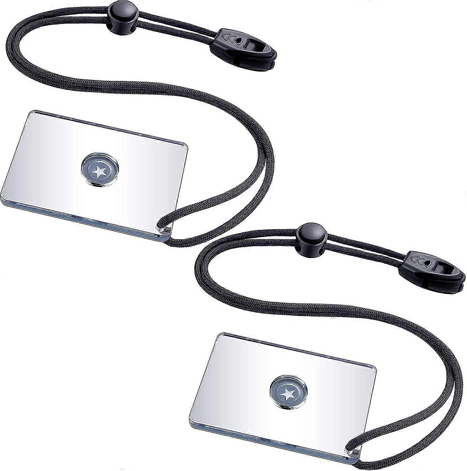 2 Pieces Reflective Mirror 2 X 3 Inch Send Remotely Pfd Mirrors Outdoor Survival Signal