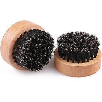 2 Pcs Acsergery Mens Beard Brush Natural Boar Bristles Beard Grooming Brush Brosse à cheveux Cadeau
