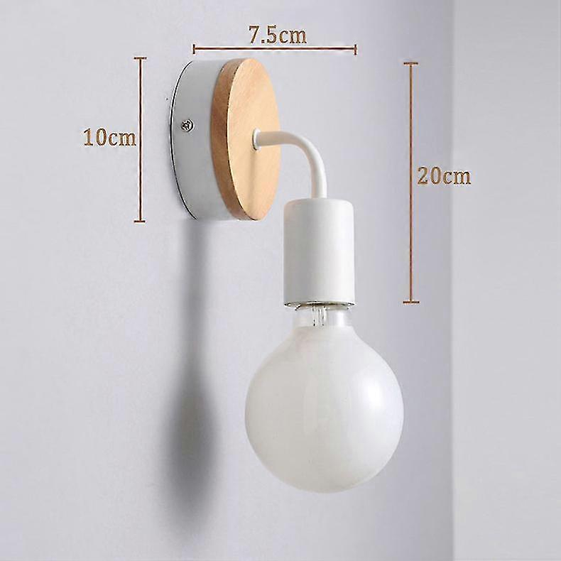 e27 industrial white led wall light,retro,with switch(with eu plug,without bulb)