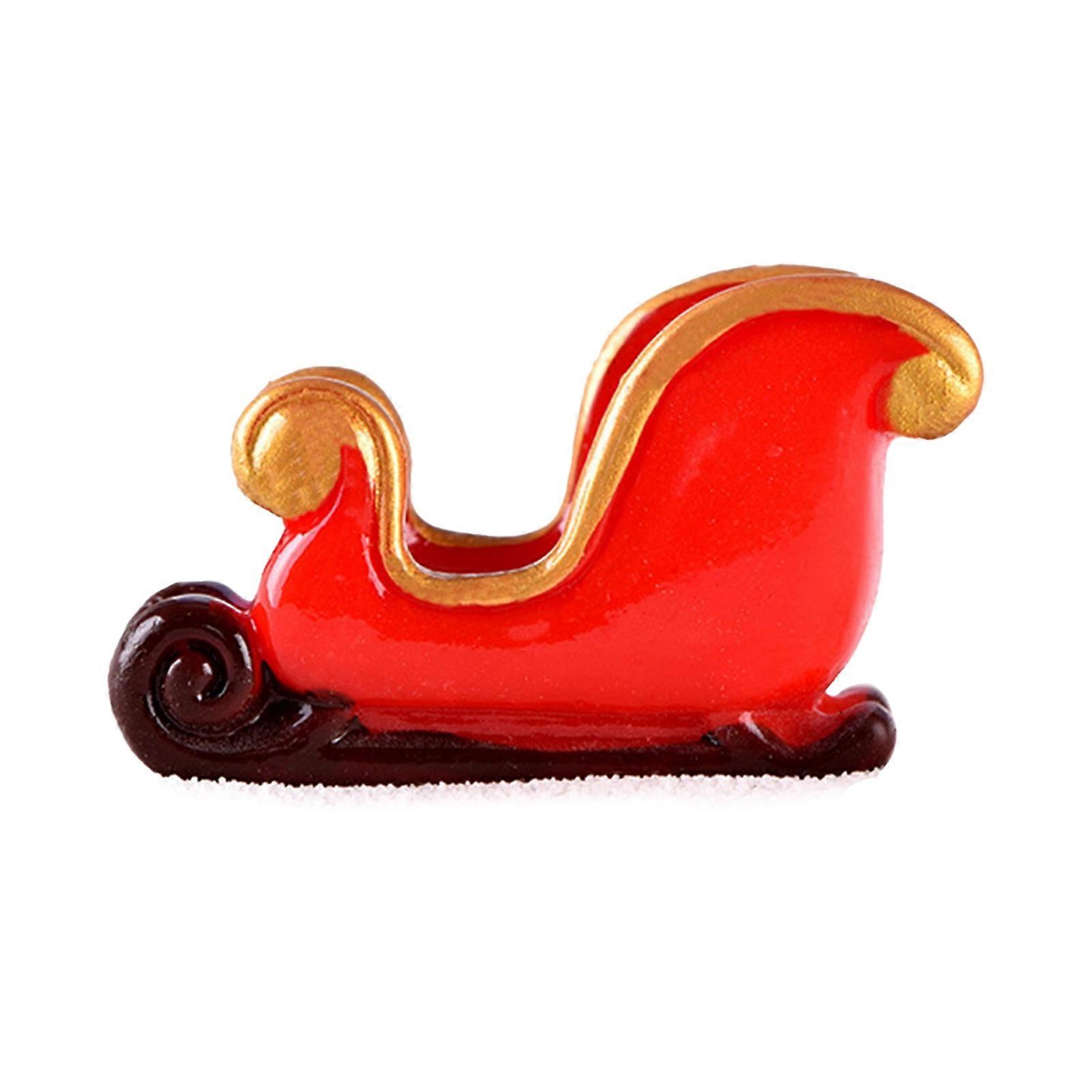Miniature Statue Exquisite Workmanship Widely Application Resin Christmas Themed Micro Landscape Desktop Statue Ornament for Home KAESI