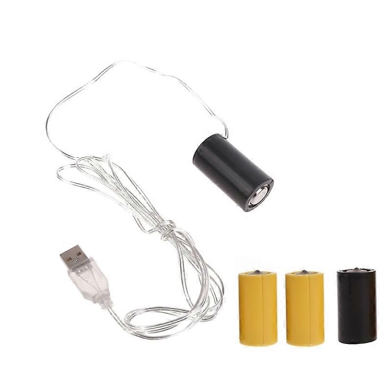 USB Battery Power Supply Adapter Can Replace 4.5V 3V LR14 C Size LR14 Battery
