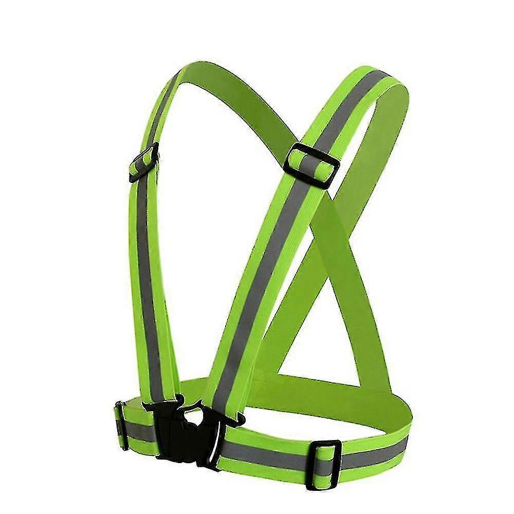 Xinxu Adjustable High Visibility Reflective Safety Harness1 Piecegreen--