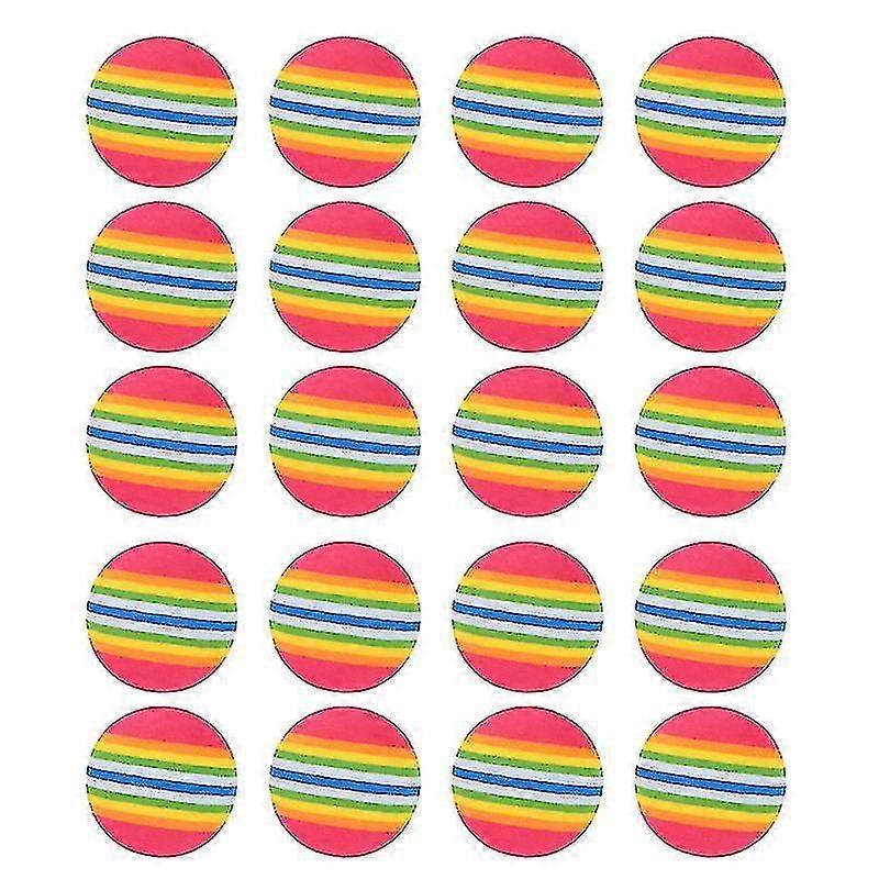 25pcs 42mm Rainbow Eva Ball Practice Indoor Training Aid Training Ball (red)