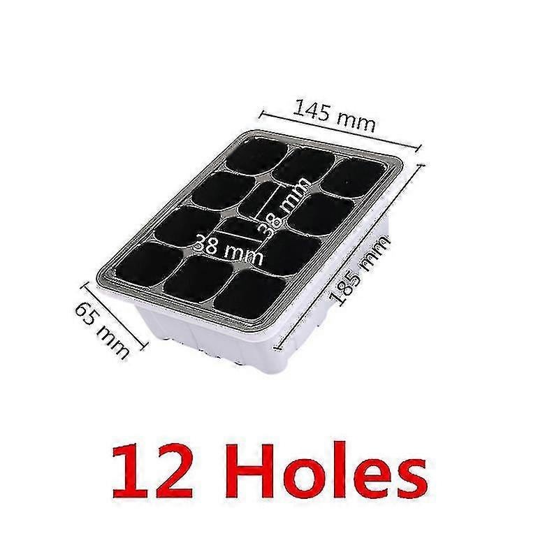 6/12 Cells Plastic Nursery Pots With Breathable Holes Planting Seed Tray Kit Germination Box With Dome And Base Garden Grow Box