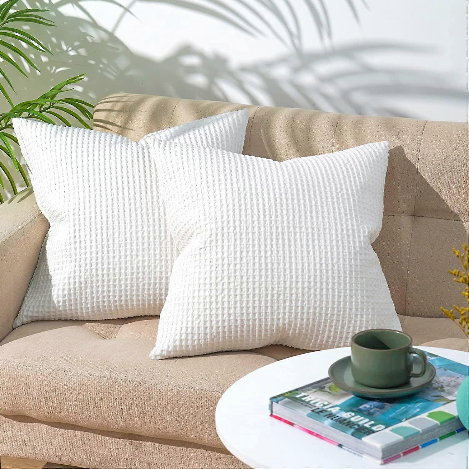 Cotton Waffle Woven Cushion Pillowcase