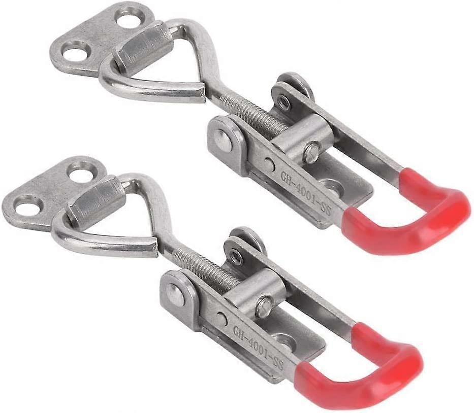 2 Pcs Adjustable Toggle Clamp Latch 304 Stainless Hasp Clip