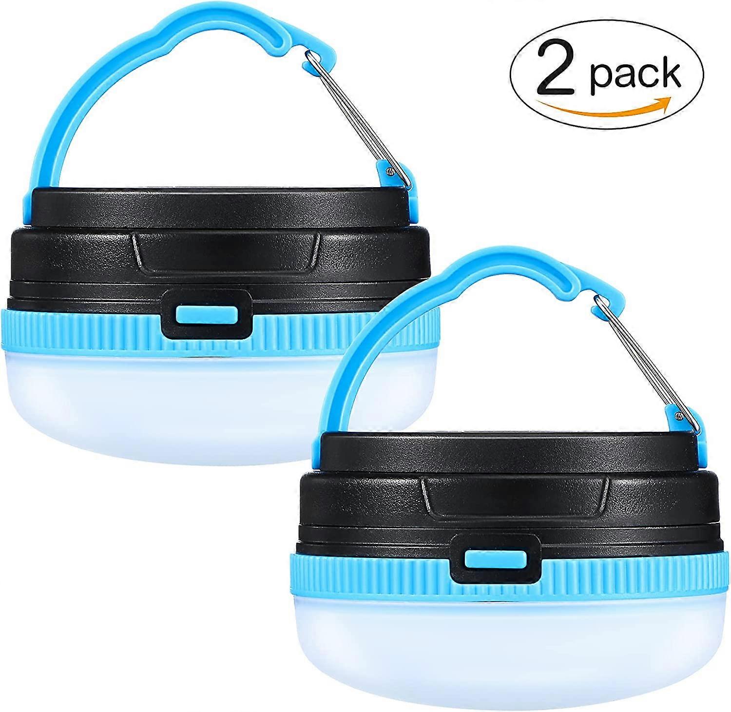 2 LED Camping Lanterns Waterproof Camping Lights 3 Modes Battery Operated Tent Lights for Power Outages Emergency Camping Fishing Hiking Automotive